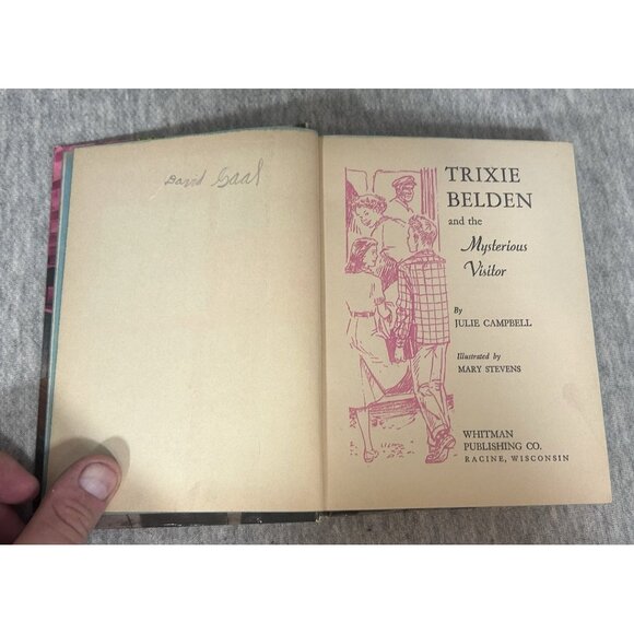 Trixie Belden Mysterious Visitor Book by Julie Campbell Hardcover 1954 - Picture 3 of 8